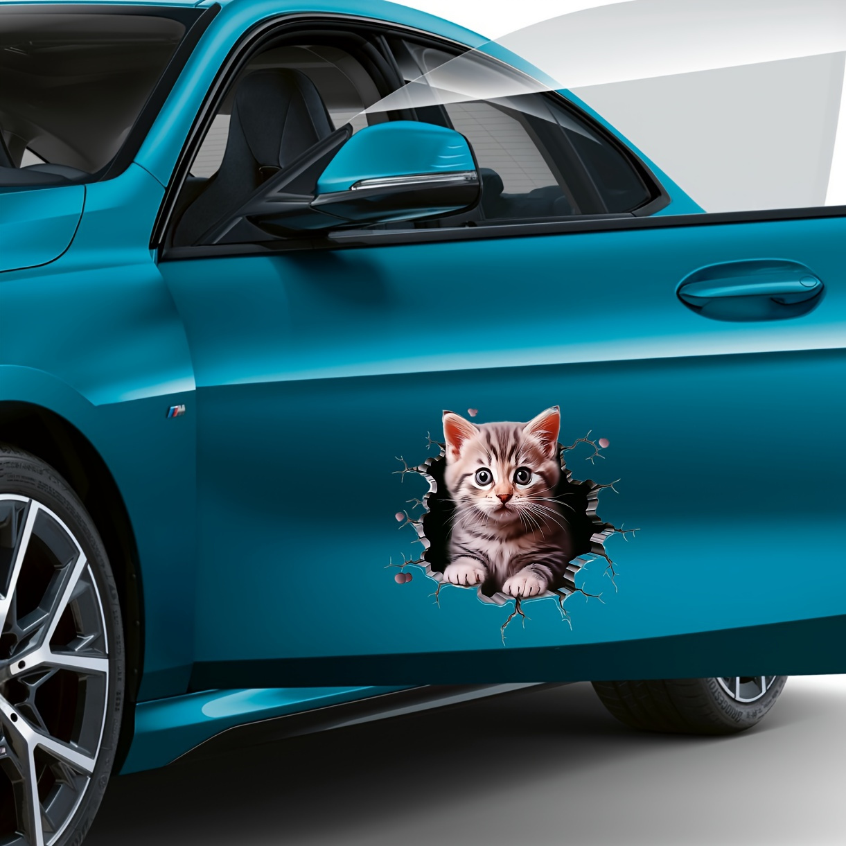Laptop Accessories Cute - Stiker mobil pola kucing polivinil klorida,