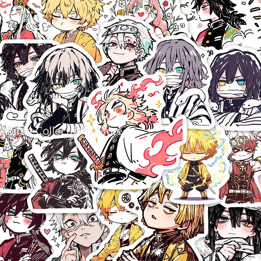 Laptop Accessories Cute - 55PCS Stiker Anime Demon Slayer Kamado
