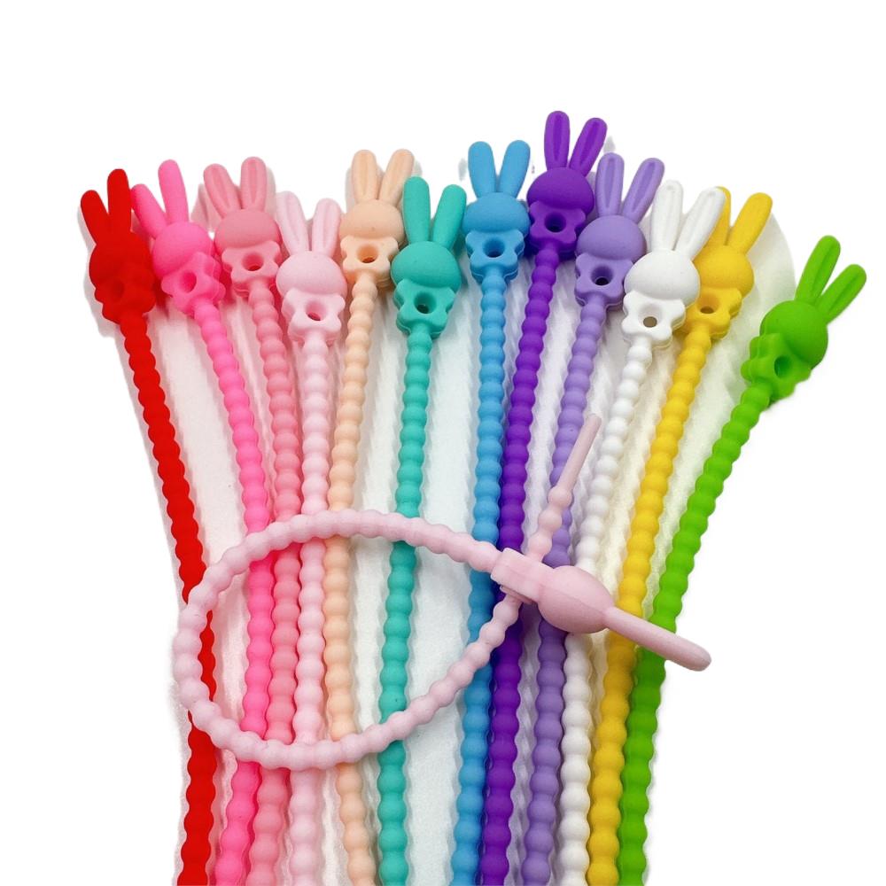 Cable Management Bag - 10Pcs Pengatur Kabel Silikon Bentuk Bunga