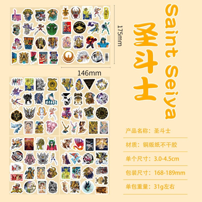 101 Buah Stiker Anime Saint Se - Laptop Accessories Toy ulasan dan harga