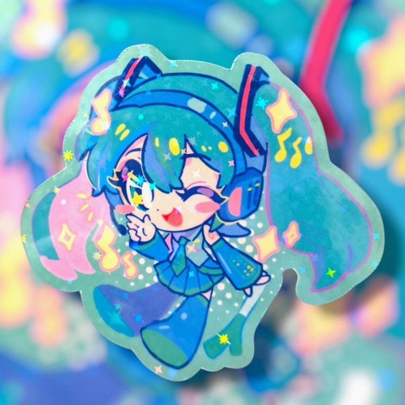 Idola Virtual Green Twin Tails - Laptop Accessories Cute ulasan dan harga