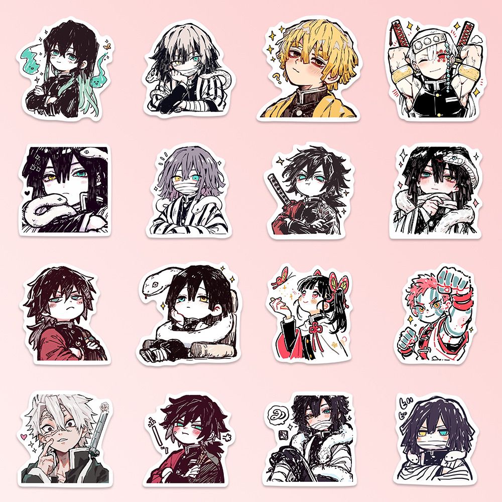 55PCS Stiker Anime Demon Slaye - Laptop Accessories Cute ulasan dan harga