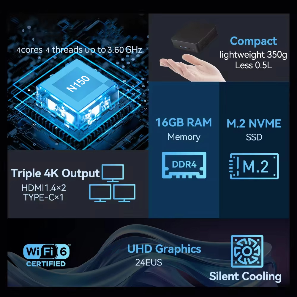 Mini PC Portabel Windows 11 In - Laptop Accessories Sleeve ulasan dan harga