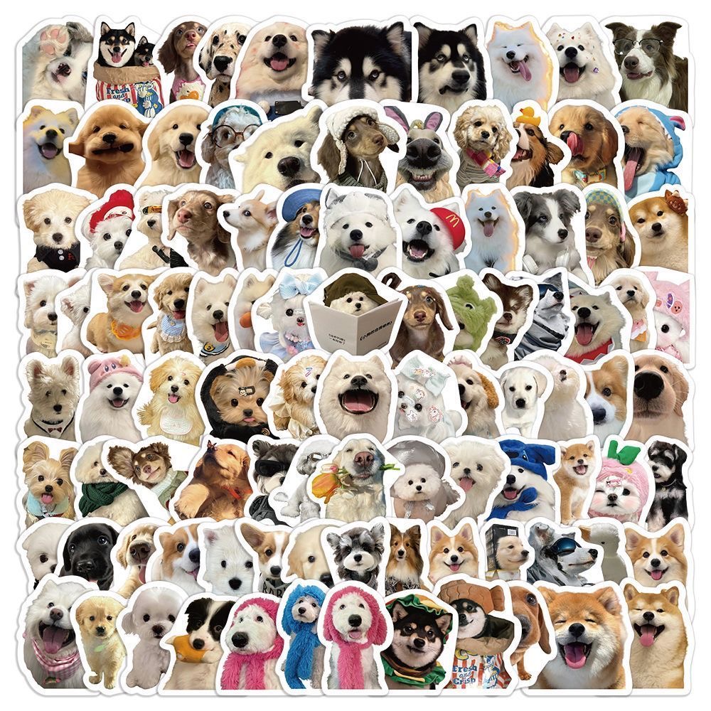 102Pcs Stiker Anjing Realistis - Laptop Accessories Cute ulasan dan harga